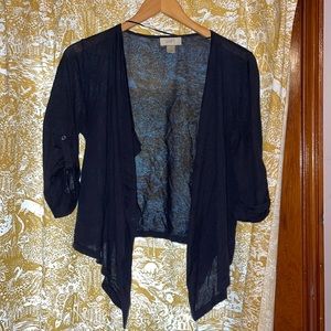 Loft knit cropped flowy cardigan